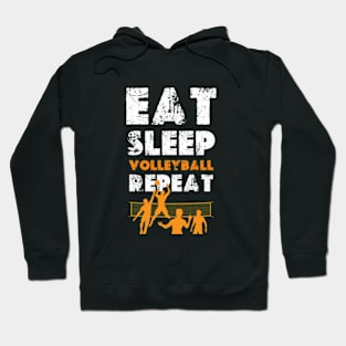 eat sleep volleyball repeat Hoodie